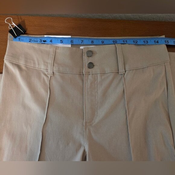 Vanilla Star Beige Pintuck Flare Pants W28/7 Rayon/Nylon/Spandex Blend - Picture 8 of 11